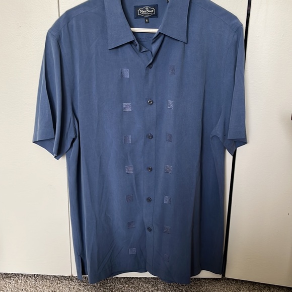 Nat Nast. Short sleeve button down silk shirt. - Picture 3 of 6